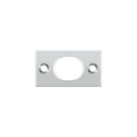 Deltana SP6FBU26 Strike Plate For 6 Flush Bolt Polished Chrome, 10PK SP6FBU26-XCP10